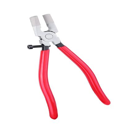 8 Inch Key Fob Pliers Attach Rubber Tips  Glass Running Plier for Key Fob Hardware Install and Stained Glass Work  with Adjustable Screw