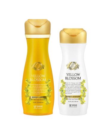 Daeng Gi Meo Ri- Hair Blossom Set: Yellow Blossom Hair Shampoo (400ml) + Treatment Nourishing and Fresh (300ml)