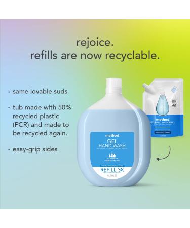 Method Gel Hand Soap Refill 34 oz - Pack of 4 | Free + Clear | Recyclable Bottle | 136 Fl Oz Total - Buy Online on SooperMarket.com