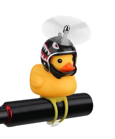 NEKRASH Duck Bike Bell, Rubber Duck Bicycle Accessories with LED Light, Cute Propeller Handlebar Bicycle Horns for Kids Toddler Children Adults Sport Outdoor