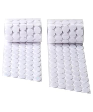 Self Adhesive Dots  500Pcs(250 Pair Sets) 0.78 Inch / 20mm Diameter Hook and Loop Self Adhesive Dots Tape  Nylon Sticky Back Coins with High Viscocity Glue  Self Adhesive Hook and Loop Coin  White 0.78-500Pcs