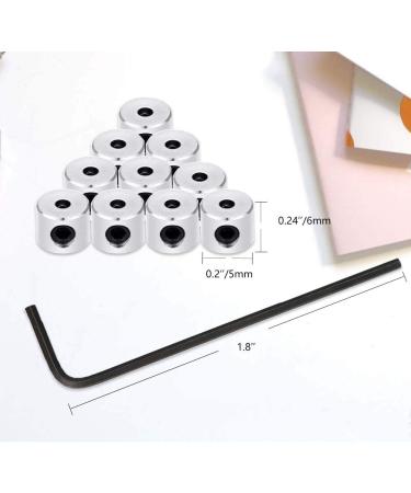 120 Pcs Pin Locks with Wrench - Sliver Locking Pin Keepers 6x5mm - Buy Online on SooperMarket.com
