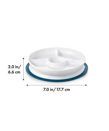 OXO Tot Stick & Stay Suction Divided Plate | Navy Blue | Best Child-Friendly Dinnerware for Easy Mealtime - Buy Online on SooperMarket.com