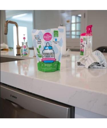 APPLE Baby Dishwasher Pacs - Fragrance Free, Plant Based, Hypoallergenic (25 Count) - Buy Online on SooperMarket.com