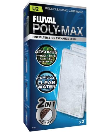 Fluval Clearmax Filter Insert - Premium Resin for Phosphate Nitrite & Nitrate Removal - Compatible with Fluval U2 Internal Filter - 2 Pack - Buy Online on SooperMarket.com