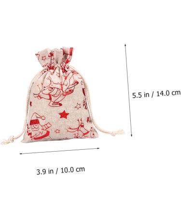 PLAFOPE 1 Set Countdown Christmas Bag Christmas Decoration Bags Advent Calendar Bag Linen Blue 10x14x0.5cm Blue - Buy Online on SooperMarket.com