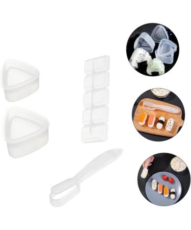 ABOOFAN 4pcs Rice Ball Mold Sushi Press Mold DIY Bento Molds Rice Ball Maker Suite Child Triangle White Pp - Buy Online on SooperMarket.com