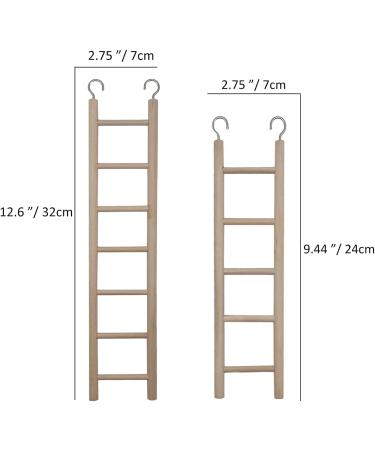 3pcs Natural Wooden Bird Ladder for Parrots, Parakeets, Cockatiels - 6 Step, 7 Step, 8 Step Climbing Accessories - Buy Online on SooperMarket.com
