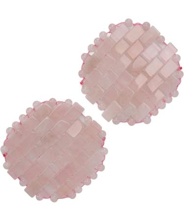 Jauarta 2 Pack Rose Quartz Eye Pads - Migraine Relief Reduces Puffiness & Wrinkles - Cooling Eye Covers for Soothing Relaxation - Buy Online on SooperMarket.com