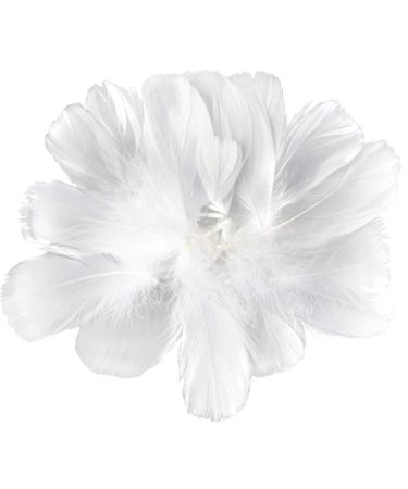 HaiMay 450 Pieces White Feathers for Craft Wedding Home Party Decorations  3-5 Inches White Craft Feathers