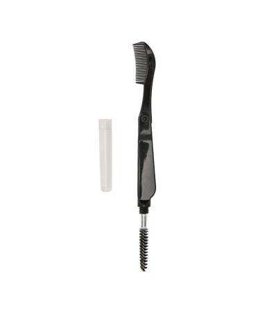 MINGZHE Black Double Head Eyebrow Eyelash Comb Women Foldable Portable Brow Mascara Brush Makeup Grooming Tool