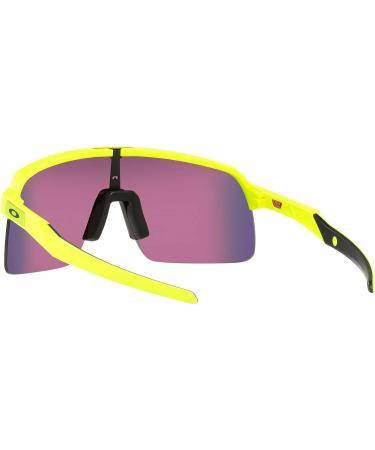 Oakley Unisex Sunglasses Matte Black Frame with Prizm Road Lenses - 39mm - Matte Neon Yellow - Buy Online on SooperMarket.com