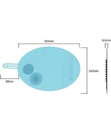 Harilla Brush Cleaning Mat Silicone Makeup Brush Cleaning Mat Lightweight Multipurppose Scrubber Mat for All Brushes blue - Buy Online on SooperMarket.com