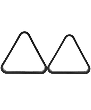 2PC Plastic Billiards Triangular Frame for Snooker/Pool Reinforced Rounded Edges Snooker Balls Rack Pool Table Accessories Black American