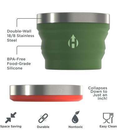Hydaway Collapsible Bowl Set | 2-Pack | Jet Black - Space-Saving, Travel-Friendly Design - Buy Online on SooperMarket.com
