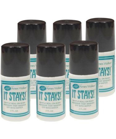 Ames Walker AW It Stays Body Adhesive 2 oz. - Wig-Bra-Hosiery Glue (3 Bottles) - Buy Online on SooperMarket.com