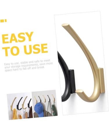 Cabilock 2pcs Coat Hook Bath Towel Hooks Metal Coat Hanger Wall Coat Hanger Towel Wall Hooks Hat Office Robe 11.8X1.3X1.3CMx2pcs Goldenx2pcs - Buy Online on SooperMarket.com