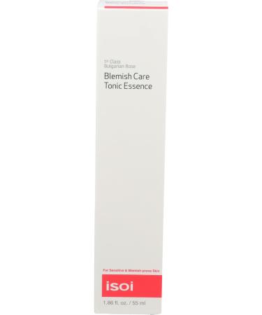 isoi Bulgarian Rose Blemish Care Tonic Essence 55ml (1.86 fl oz) - Botanic Driven Toner Gently Exfoliate Dead Skin for Acne Mark Issues Acne-Prone Skin