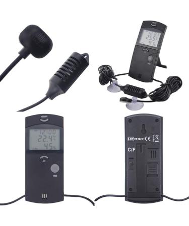 Digital Reptile Thermometer Hygrometer With Two Remote Probes - Max Min Vivarium Thermometer Ideal for Reptile Tanks and Vivariums - Buy Online on SooperMarket.com
