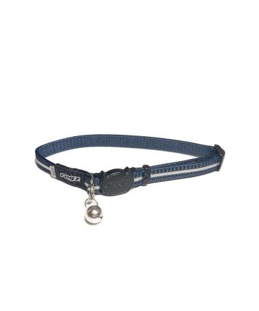 tractive Rogz AlleyCat Safety Collar. Breakaway & weight-adjustable for maximum peace of mind. (Dark Blue)