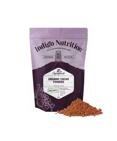 Indigo Herbs Bio Kakaopulver 1kg | Vegane | Rein & GMO Frei 1 kg (1Pack)