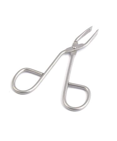 LAJA Imports Professional Stainless Steel 'Eyebrow Tweezers Scissors Shaped Eyebrow Nose Hair Clip Tweezer Remover Flat Tip Tweezers Hair Plucker for Hair and Eyebrows Personal Care (Silver Tone)