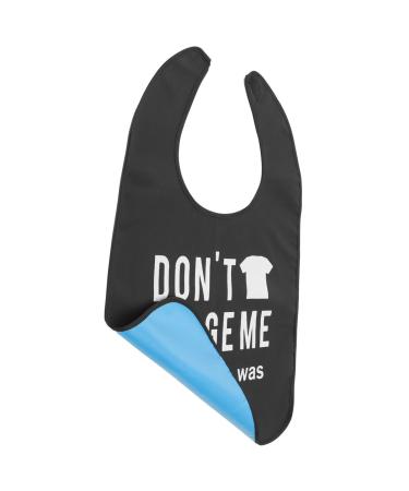 Elderly Bib Accessories for Men Adult Bibs for Men Custom Adult Bibs Crumb Catcher Bibs Reusable Adult1123 (Color : Black3 Size : 58X45CM) 58X45CM Black3
