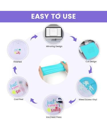 VAST WANT Silver HTV Vinyl Roll 12x30ft - Heat Transfer Vinyl for Cricut & Cutting Machines - Easy Weed & Transfer for Shirts - Buy Online on SooperMarket.com