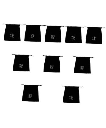 Baluue 10 Pcs Hair Dryer Storage Bag Hair Dryer Pouch Hairdryer Drawstring Bag Blow Dryer Bag Black Flannel