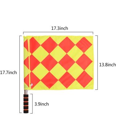 Haploon Soccer Referee Flags - Metal Pole, Foam Handle - 2pcs Checkered Flags with Carring Bag - Buy Online on SooperMarket.com