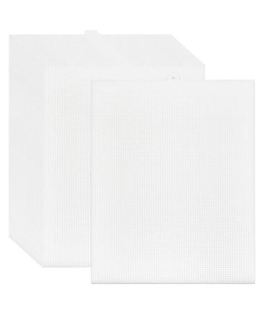BUYGOO 20 Pack 7 Count Clear Plastic Mesh Canvas Sheets for Embroidery, Acrylic Yarn Crafting, Knit and Crochet Projects - 10.5'' x 13.5''