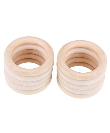 Akozon Baby Teether Toys - 10pcs Natural Wooden Teething Rings & Bracelets | Safe Baby Teething Accessories | Ideal DIY Craft - Buy Online on SooperMarket.com