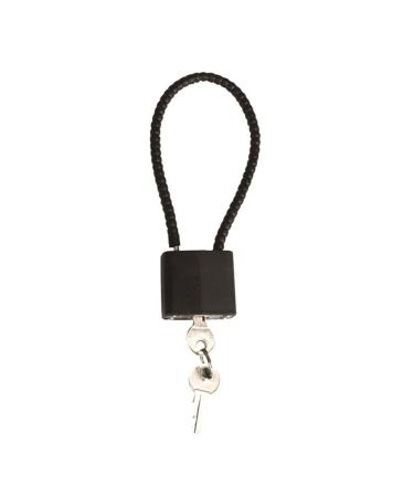 STEEL CABLE LOCK BLACK 200MM Black 20cm