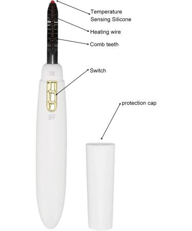 Heated Eyelash Curler Electric Eyelash Curler Heated Eyelash Curler Long Lasting Natural Eyelash Curler for Women Lashes Natural Curls(White) - Buy Online on SooperMarket.com