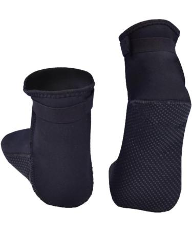 Nachvorn Premium 3mm Neoprene Water Fin Socks with Velcro Strap - Black, S (US Men 6-7 / Women 7.5-8.5) - Ideal for Beach, Swim, Surf, Yoga, Exercise & Sand Activities - Buy Online on SooperMarket.com
