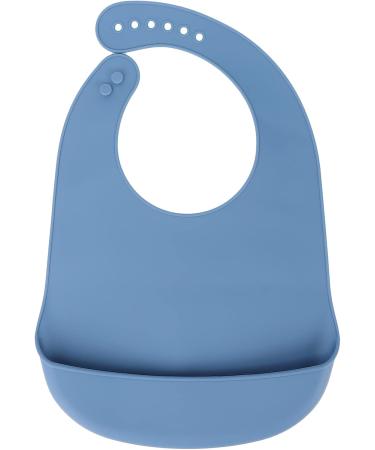 Elderly Silicone Bib Waterproof Elderly Bibs Prevent Food Falling Crumb Collector for Adults for Eating(blue) - Buy Online on SooperMarket.com