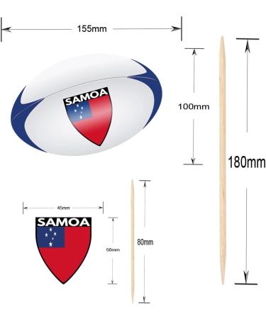 Samoa Flag Rugby Ball Food & Cupcake Picks Toppers Party Decorations (14 Pack) - Buy Online on SooperMarket.com