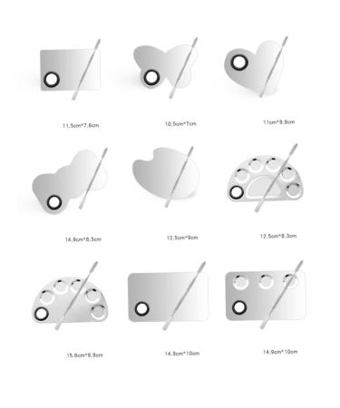 Shop 2 Sets Stainless Steel Makeup & Nail Art Palette Kit - International Shipping Available - Buy Online on SooperMarket.com