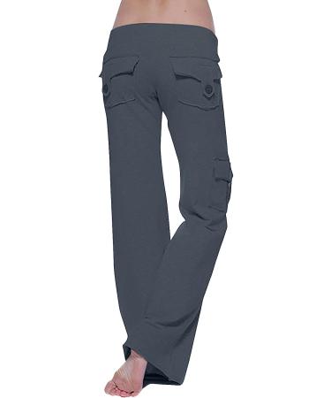 YMUQEIGH Women Baggy Cargo Pants Y2k Hippie Streetwear Low Waist Joggers - Medium Dark Gray - Buy Online on SooperMarket.com