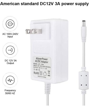 AlloverPower 12V 3A Charger for 4moms mamaRoo 2/4 & Rockaroo Baby Swing - Replacement AC Adapter (6.3Ft) - Buy Online on SooperMarket.com