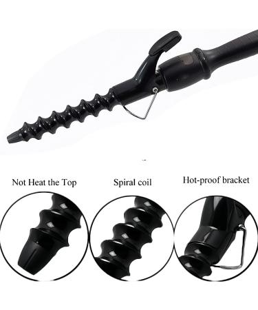 Spiral Hair Curler Beach Wave Curler 25mm Spiral Curling Iron Wand Professional 1 inch Ceramic Crimping Iron for Short and Long Hair LCD Display Hair Crimper Beach Wave Curler Hair Wand - Buy Online on SooperMarket.com