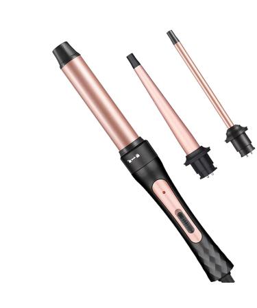 Curling Iron 3-in-1 Curler Set Wave Iron Multifunctional Interchangeable Ceramic Coating Curling Irons Quick Heating