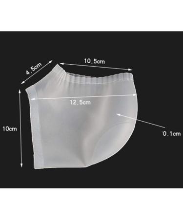 Milists Silicone Heel Protectors - Open Toe Slide-Resistant Socks for Cracked Heel Repair - Unisex Gel Sleeve - White - Buy Online on SooperMarket.com