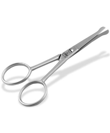 Bartscher nasal hair scissors made of stainless stainless steel beard care scissors ear hair scissors mustache with rounded ends to shorten ear hair nasal hair and beard hair 10.5 cm