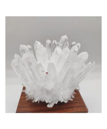 Home Decor 1pcs Natural Raw Quartz White Clear Crystal Cluster Stones Crystal Point Specimen Home Decoration Raw Crystals Mi Soothing Crystal Household Crystal Cluster (Size : 600-700g)