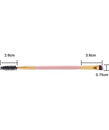 Frienda 3 Pack Eyebrow Brush & Spoolie Set - Double Handle Angled Brush and Comb for Brow Powders, Waxes, Gels - Pink - Buy Online on SooperMarket.com