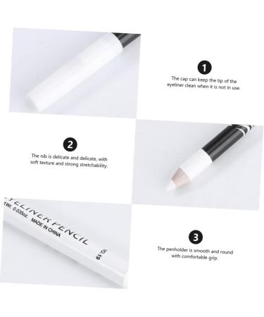 CIMAXIC 24pcs eyeliner pencil white accessories highlight makeup Eye Makeup Tool Wooden pole gel woman - Buy Online on SooperMarket.com
