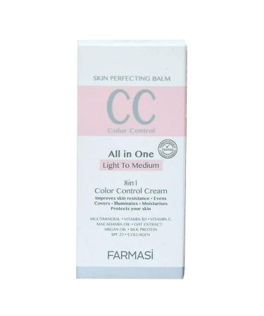 Farmasi CC Cream with Multi-Minerals | Natural Flawless Finish | Medium to Full Coverage | SPF 25 | All-Day Hold | 50 mL (Light to Medium) - Buy Online on SooperMarket.com