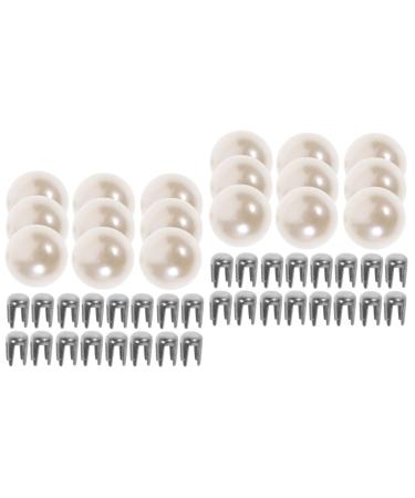 STOBOK 300 Sets Pearl Claw Nails Tiara DIY Head-Dress Rivet DIY Rivets Decor Round Pearl Rivets Bags Manual