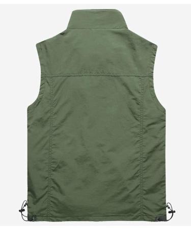Gihuo Men's Lightweight Quick Dry Outdoor Fishing Vest - Style3 Army Green (Medium) - Buy Online on SooperMarket.com